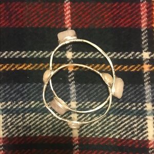 Pearl and Quartz Wrap Bangles